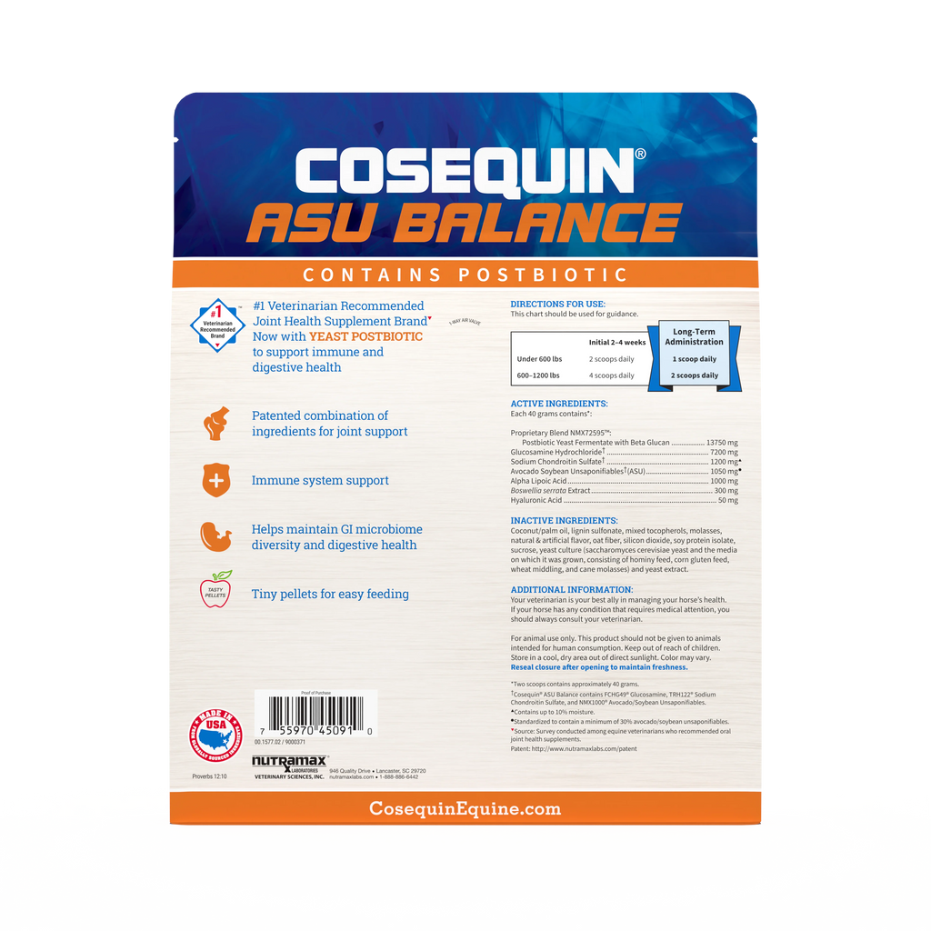 Nutramax Cosequin ASU Balance Equine Pellets: 1200g
