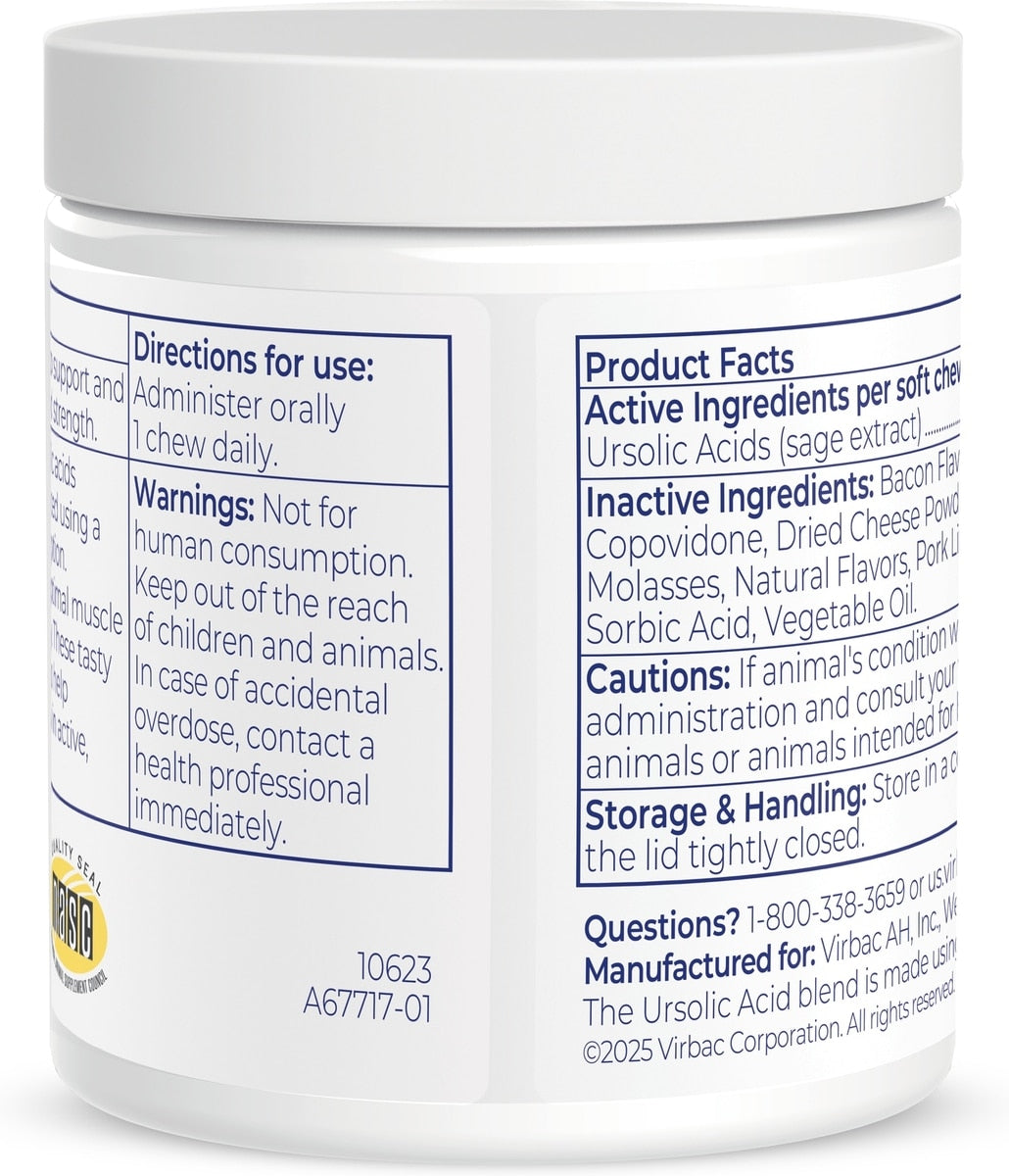Virbac URSOLYX Soft Chews product facts, active ingredients and directions