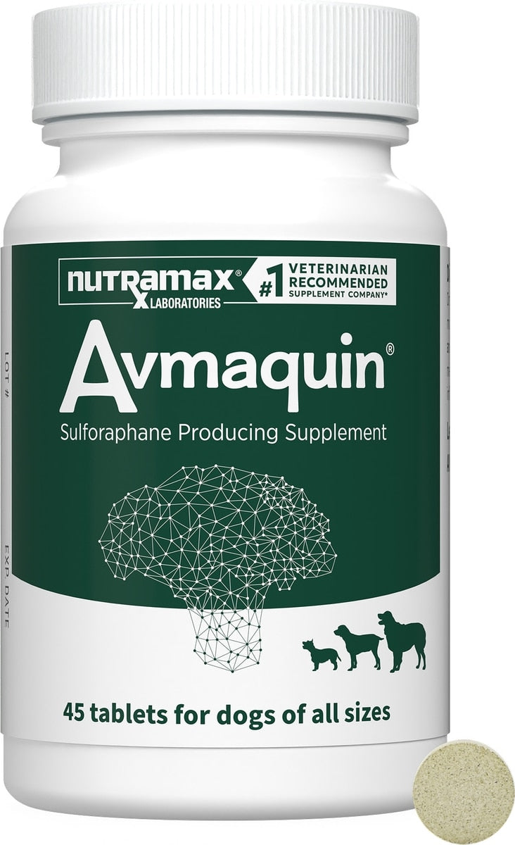 Nutramax Avmaquin Sulforaphane Producing Supplement for Dogs, 45 tablets