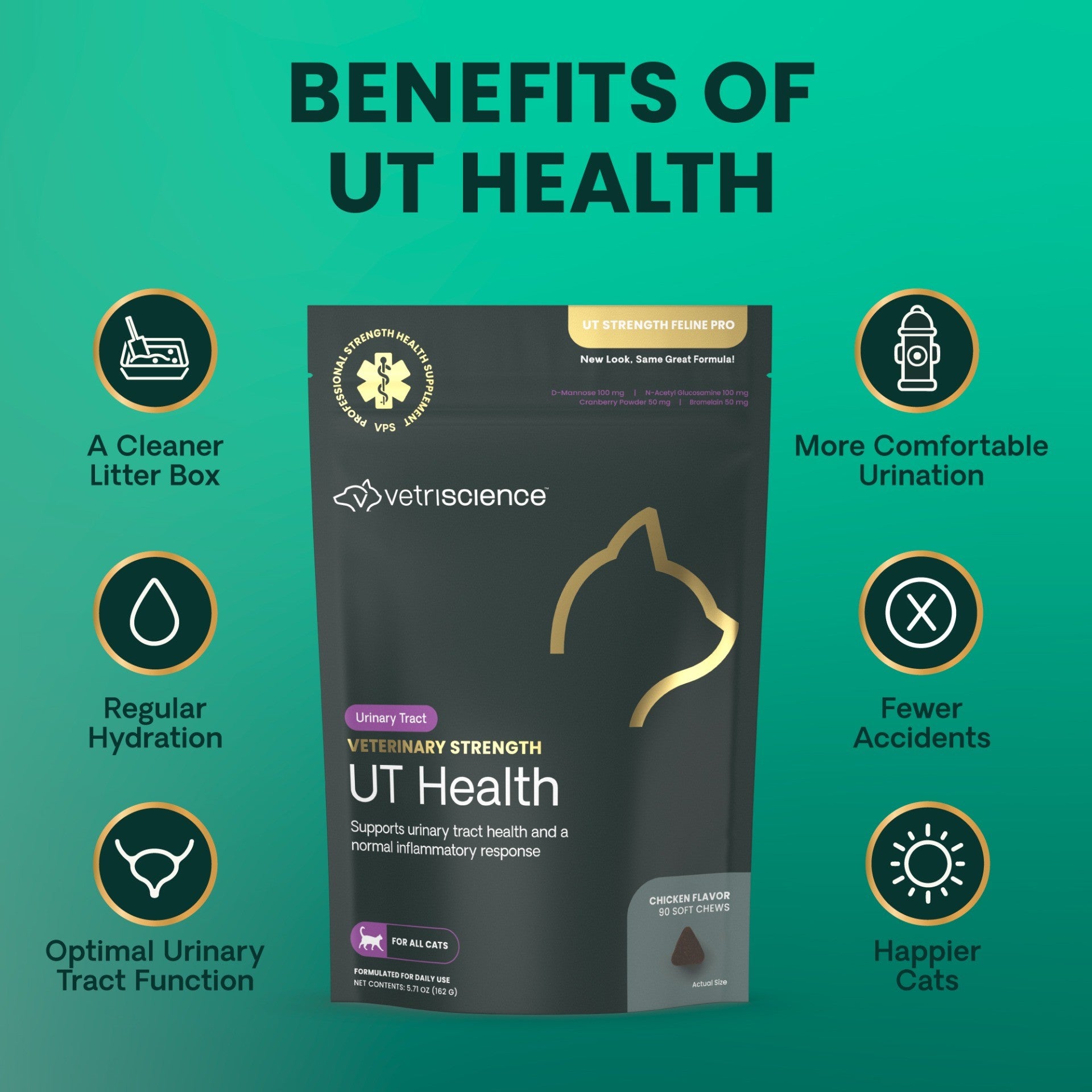 Veterinary Strength Urinary Tract Health (UT Strength Feline Pro) Soft Chews for Cats, 90ct