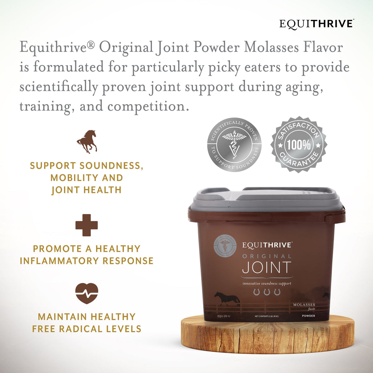 Equithrive Original Joint Powder for Horses, Molasses Flavor