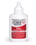 Zymox Plus Advanced Formula Otic Ear Solution with 1% Hydrocortisone for Dogs & Cats, 1.25 oz