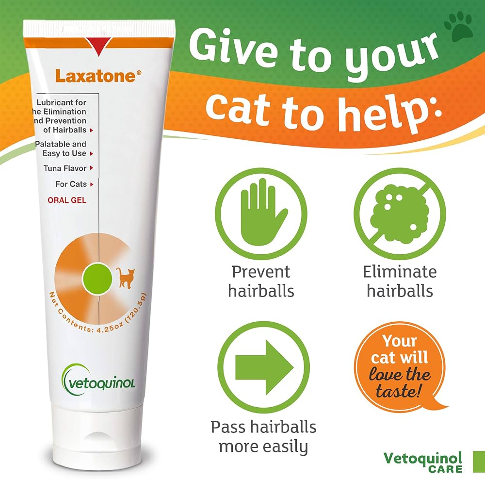 Laxatone Hairball Laxative Oral Gel for Cats, 4.25oz