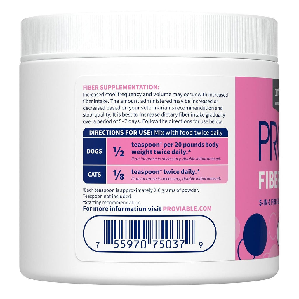 Nutramax Proviable 5-in-1 Fiber Powder with Prebiotics for Dogs & Cats, 200g