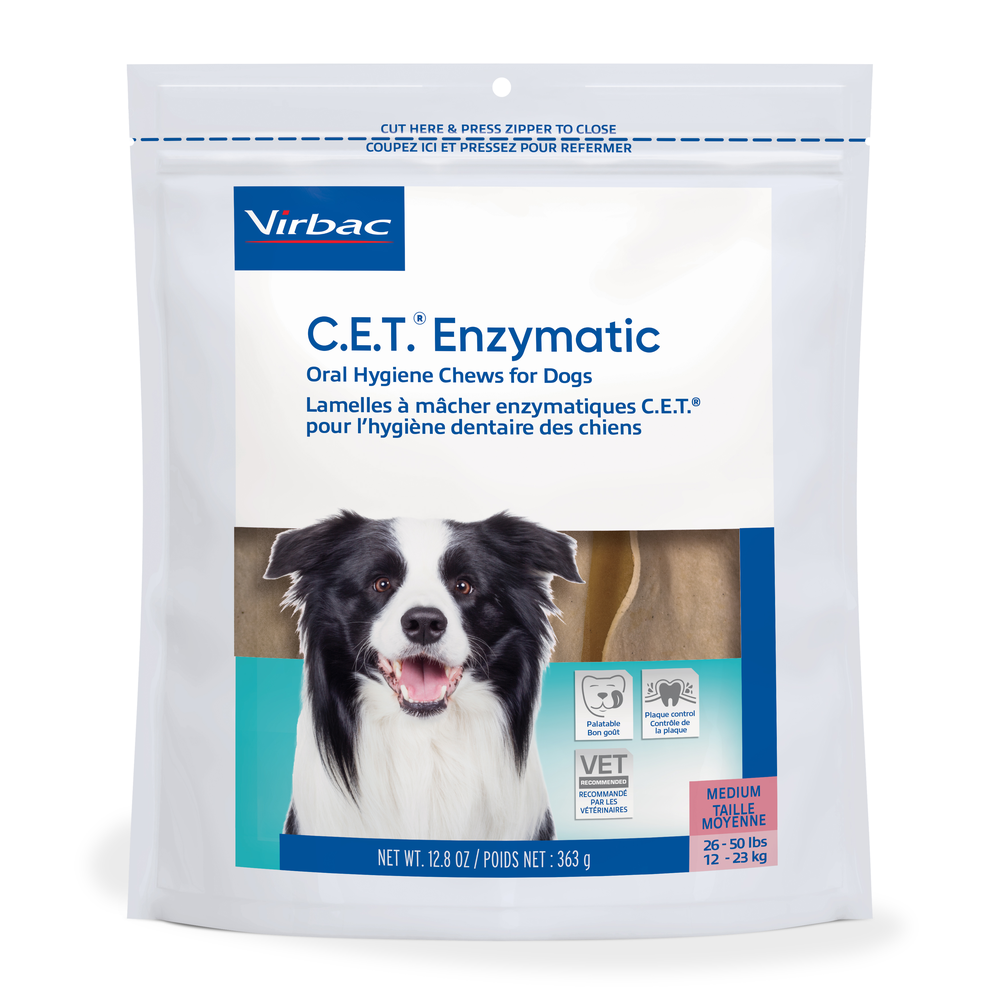 C.E.T. Enzymatic Oral Hygiene Chews For Dogs, 30ct