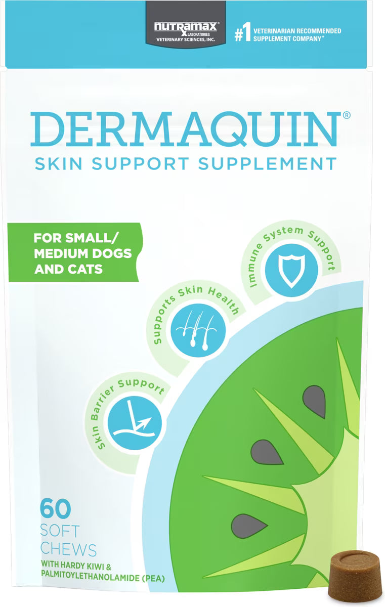 Nutramax Dermaquin Soft Chews, 60ct Bag