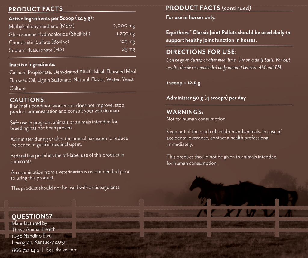 Equithrive Classic Joint Pellets for Horses