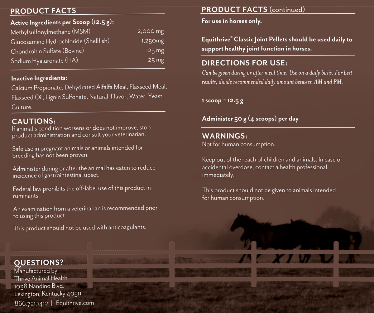 Equithrive Classic Joint Pellets for Horses