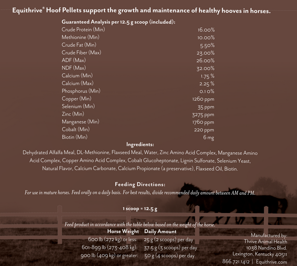Equithrive Hoof Health Pellets for Horses