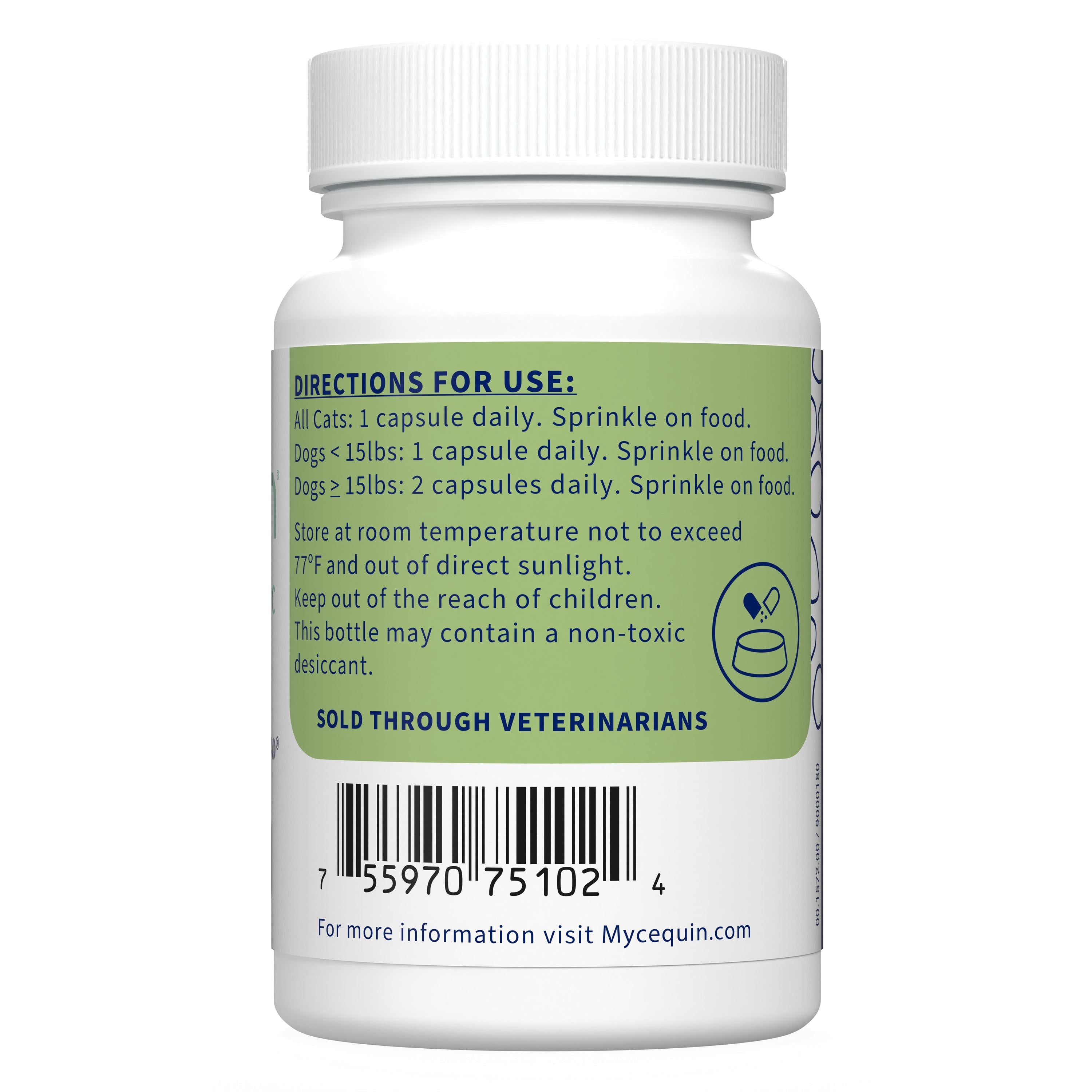 Nutramax Mycequin (Targeted Yeast-Probiotic) Capsules for Cats & Dogs, 36ct