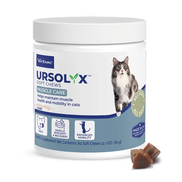 Virbac URSOLYX Muscle Care Soft Chews for Cats, 60 Count