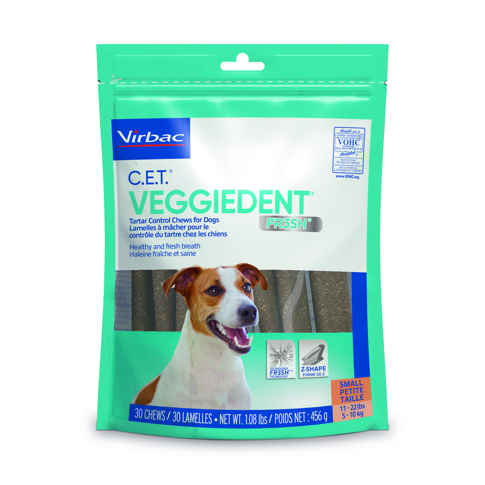 C.E.T. Veggiedent Fr3Sh Tartar Control Chews For Dogs, 30ct