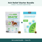 Itch Relief Starter Bundle for dogs up to 30 lb: Nutramax Welactin Omega-3 plus Dermaquin Soft Chews