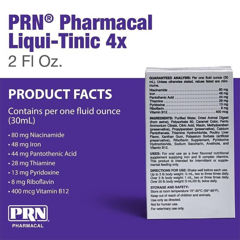 Liqui-Tinic 4x Liquid Iron & Vitamin Concentrate: 2oz