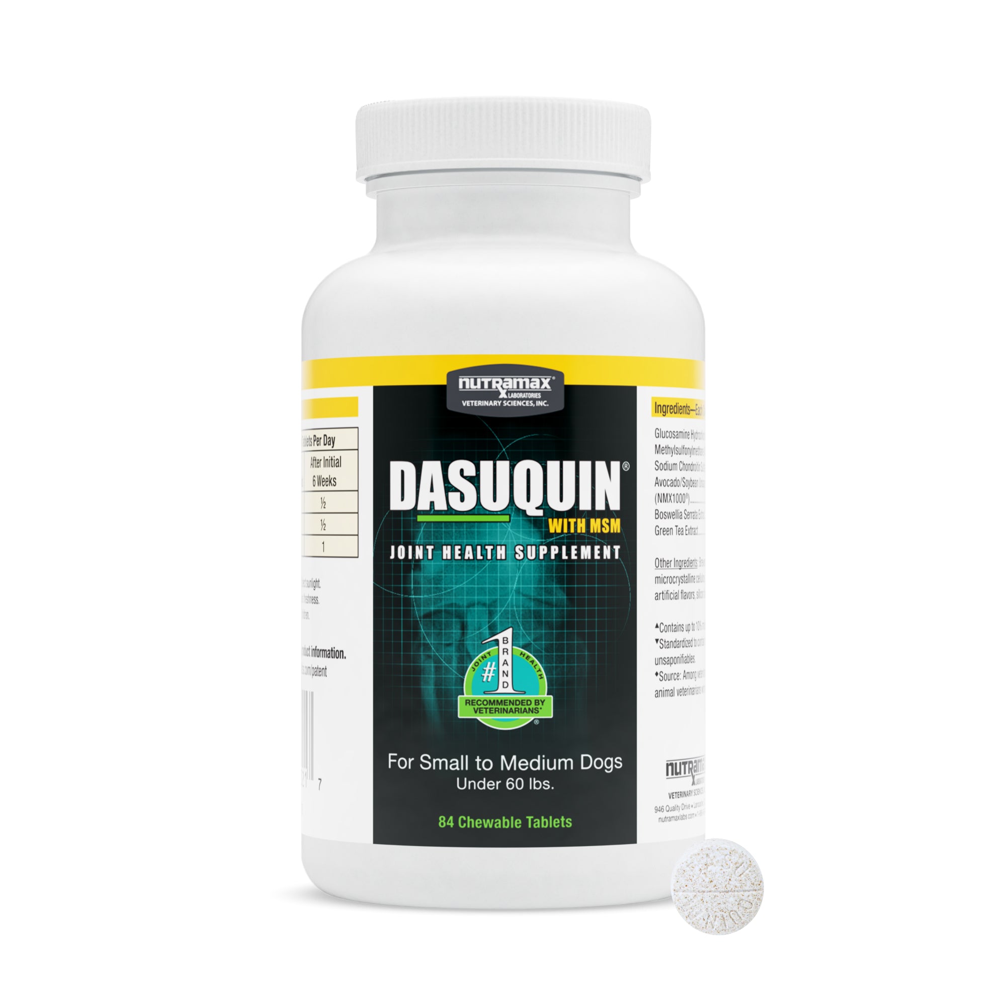 Nutramax Dasuquin with MSM Dogs, 84ct Chewable Tablets