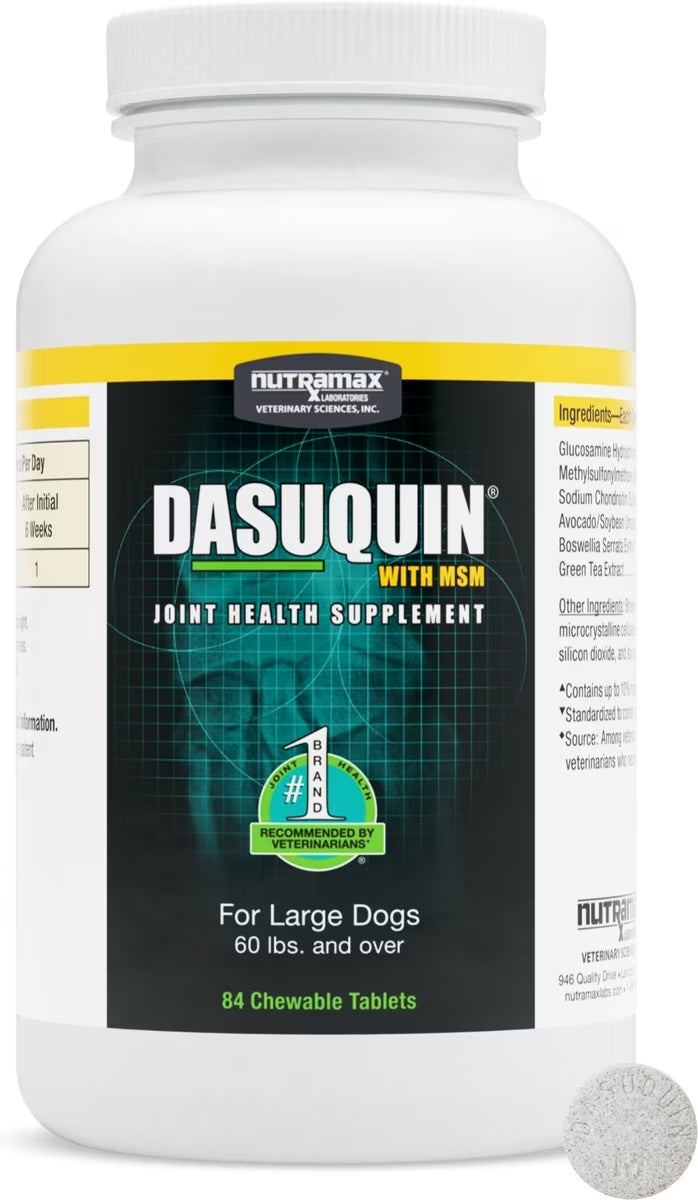 Nutramax Dasuquin with MSM Dogs, 84ct Chewable Tablets