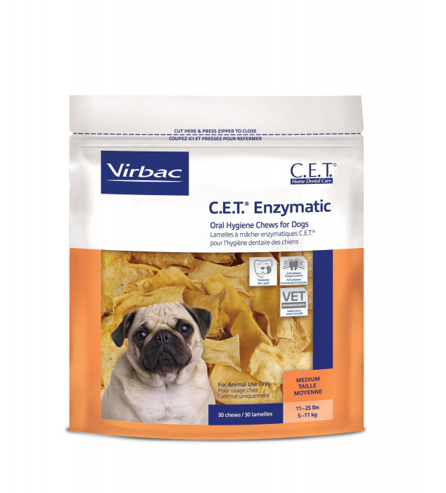 C.E.T. Enzymatic Oral Hygiene Chews For Dogs, 30ct
