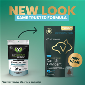 VetriScience Max Veterinary Strength Calm & Confident (Composure Pro Advanced) Soft Chew for Dogs & Cats, 45ct