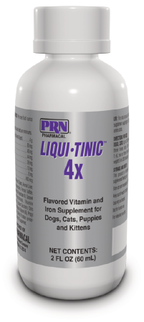 Liqui-Tinic 4X Liquid Iron & B-Vitamin Supplement for Dogs & Cats, 2 oz
