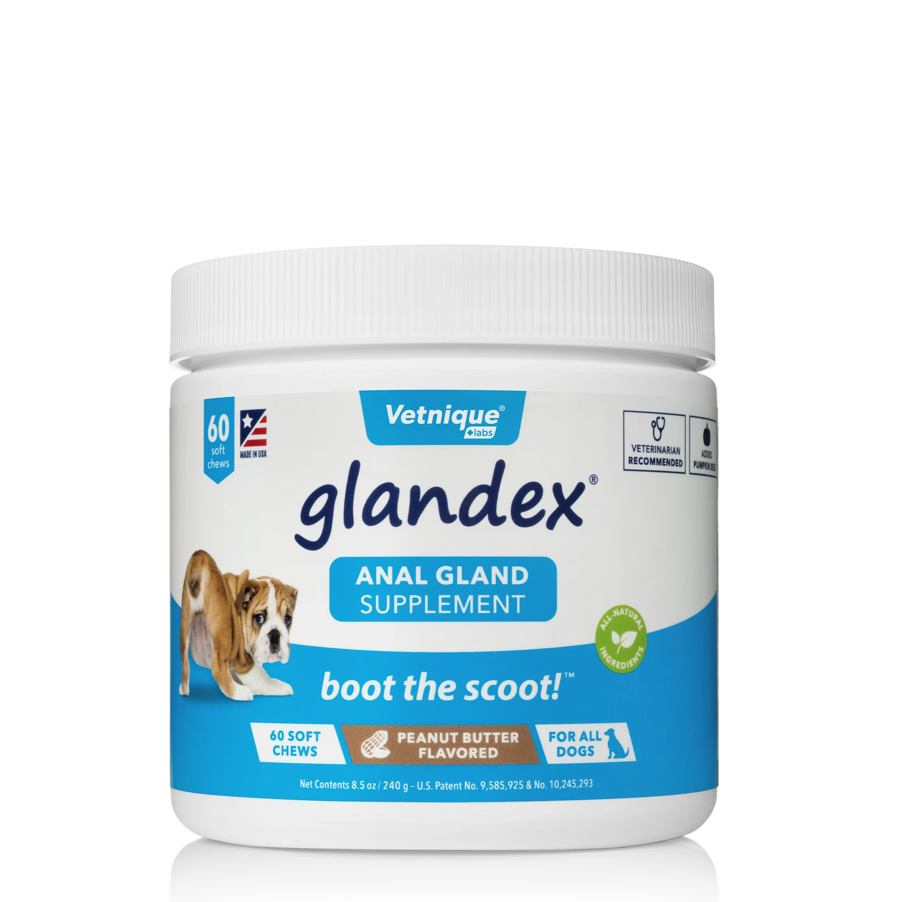 Glandex Soft Chews For Dogs: Peanut Butter, 60ct