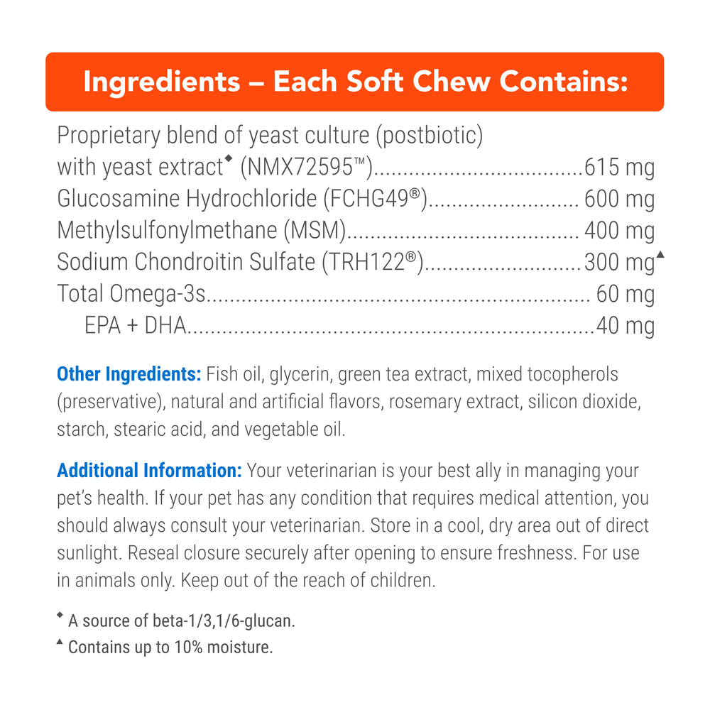 Nutramax Cosequin® Joint Health Supplement with Multifunctional Support Soft Chews for Dogs, 132ct