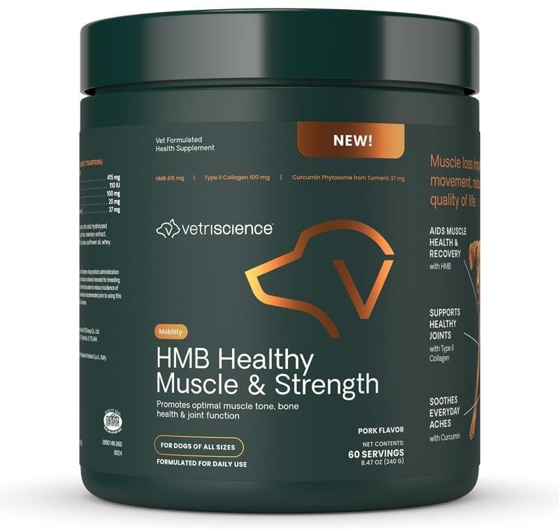 VetriScience HMB Healthy Muscle & Strength Pork Flavored Granules for Dogs, 8.47 oz