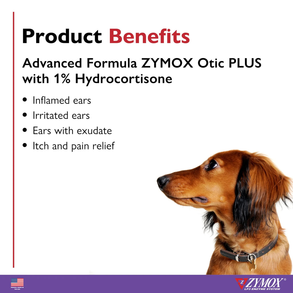 Advanced Formula Zymox Plus Otic with 1% Hydrocortisone, 1.25oz