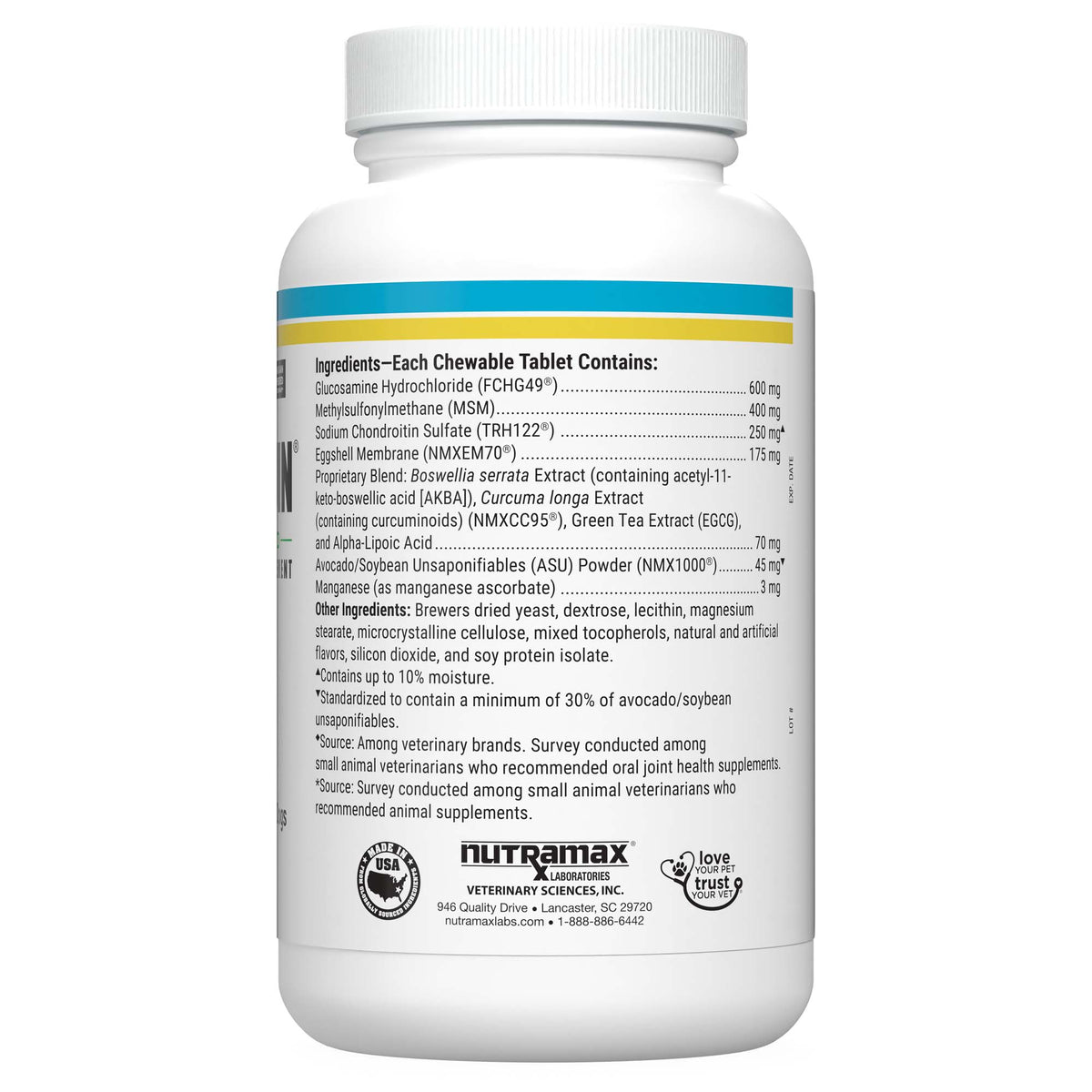 Nutramax Dasuquin Advanced with Eggshell Membrane, 64ct Chewable Tablets