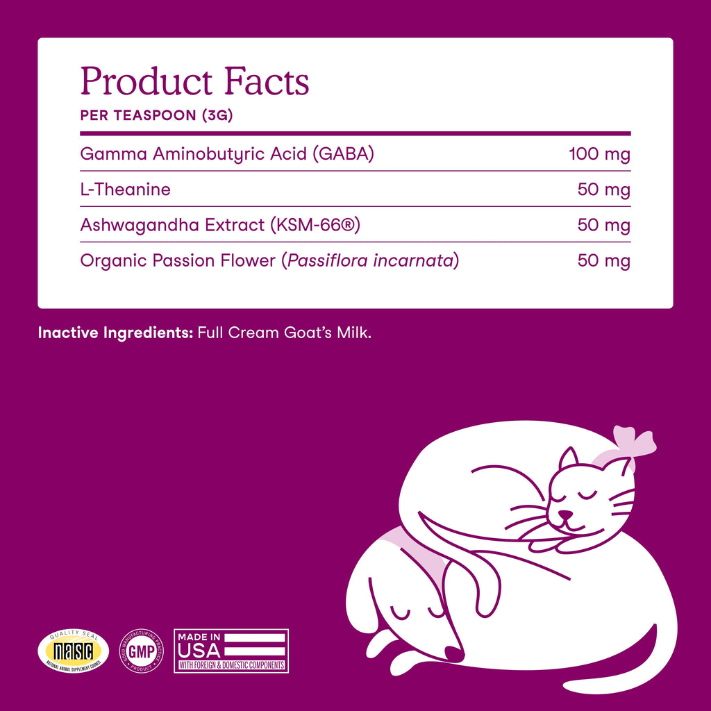 Fera Calm Goat Milk Topper ingredients